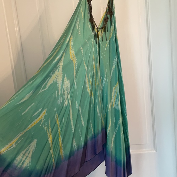 Sexy Silk Halter Dress with chain - Picture 3 of 7